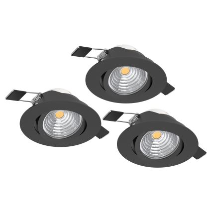 Eglo - ZESTAW 3x LED Ściemniane oświetlenie wpuszczane SALICETO LED/6W/230V