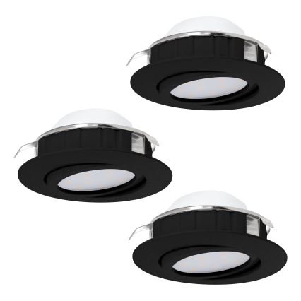 Eglo - ZESTAW 3x LED Ściemniane oświetlenie wpuszczane PINEDA LED/5,5W/230V