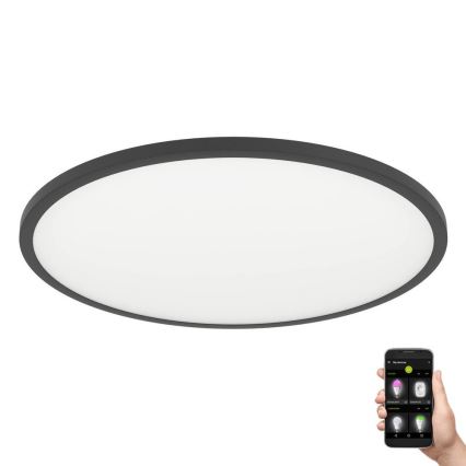 Eglo - LED Plafon ściemnialny LED/33,5W/230V śr. 45 cm czarny