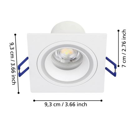 Eglo - LED RGBW Ściemnialna oprawa wpuszczana LED/4,7W/230V biała