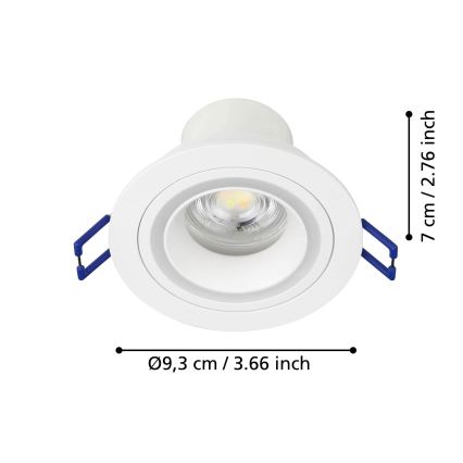 Eglo - LED RGBW Ściemnialna oprawa wpuszczana LED/4,7W/230V biała