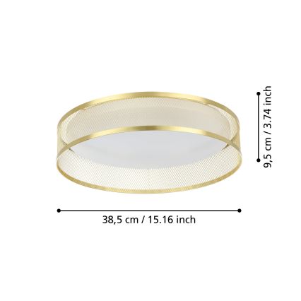 Eglo - LED Plafon LED/20W/230V złoty
