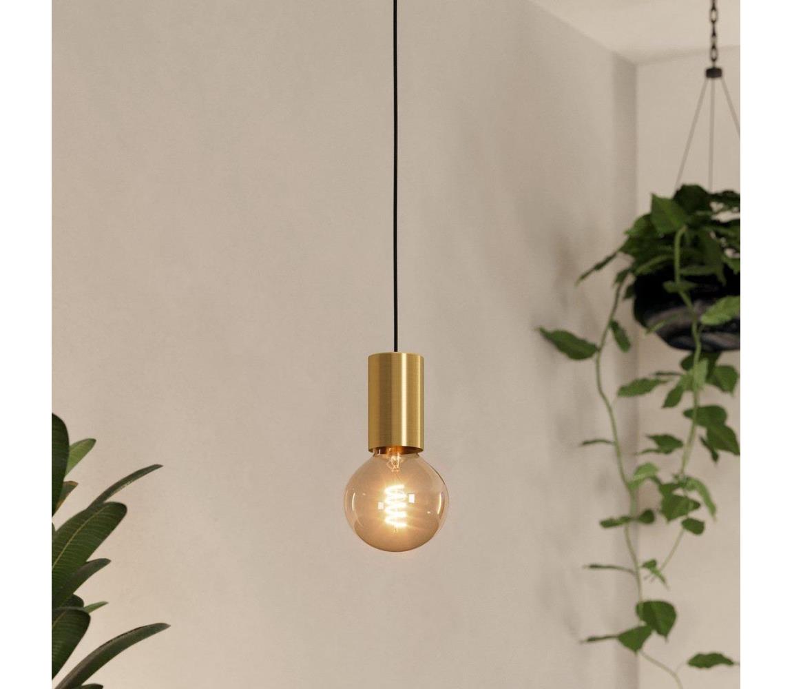 Eglo 900799 - Żyrandol na lince POZUETA 1xE27/40W/230V złoty