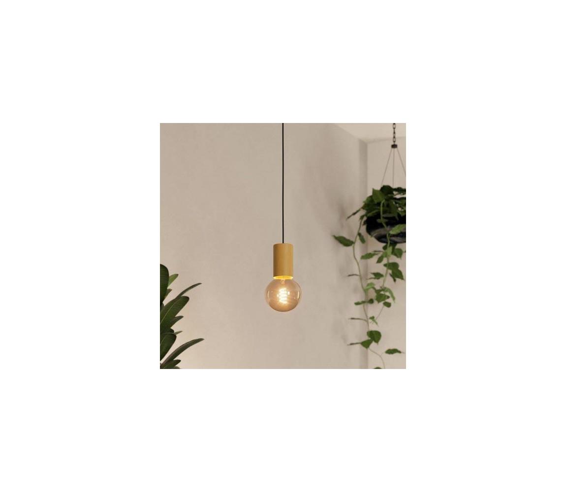 Eglo 900801 - Żyrandol na lince POZUETA 1xE27/40W/230V brązowy