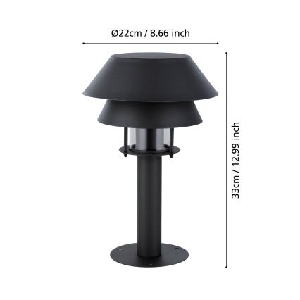 Eglo - Lampa zewnętrzna 1xE27/40W/230V 33 cm IP65