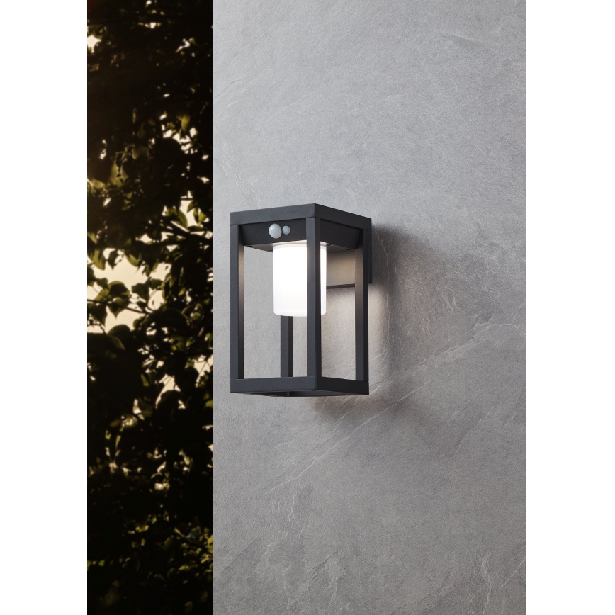 Eglo - LED solarny kinkiet ścienny z czujnikiem LED/3,7W/3,7V 2000 mAh IP44