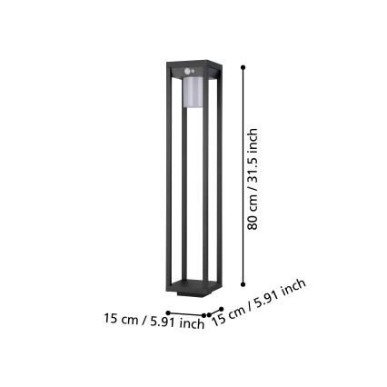 Eglo - LED Lampa solarna z czujnikiem LED/3,7W/3,7V IP44