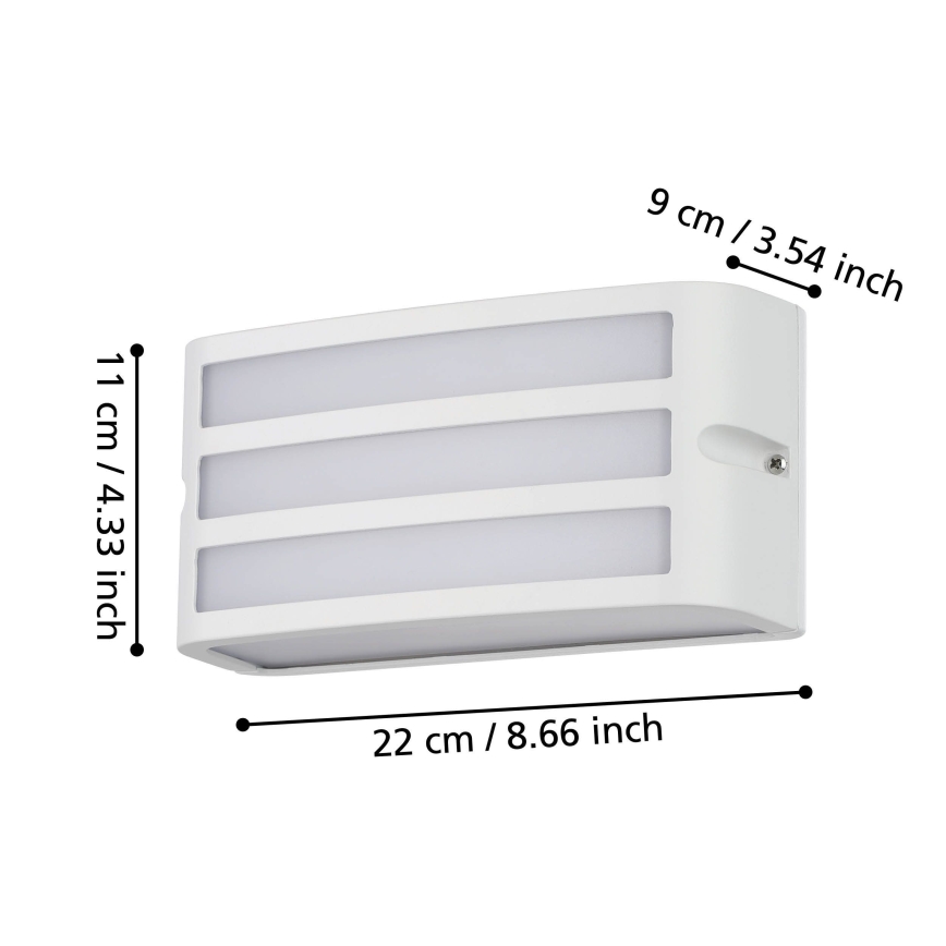 Eglo - Kinkiet zewnętrzny 1xE27/40W/230V biały IP54