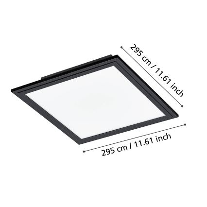 Eglo - LED Plafon LED/14W/230V 30x30 cm czarny