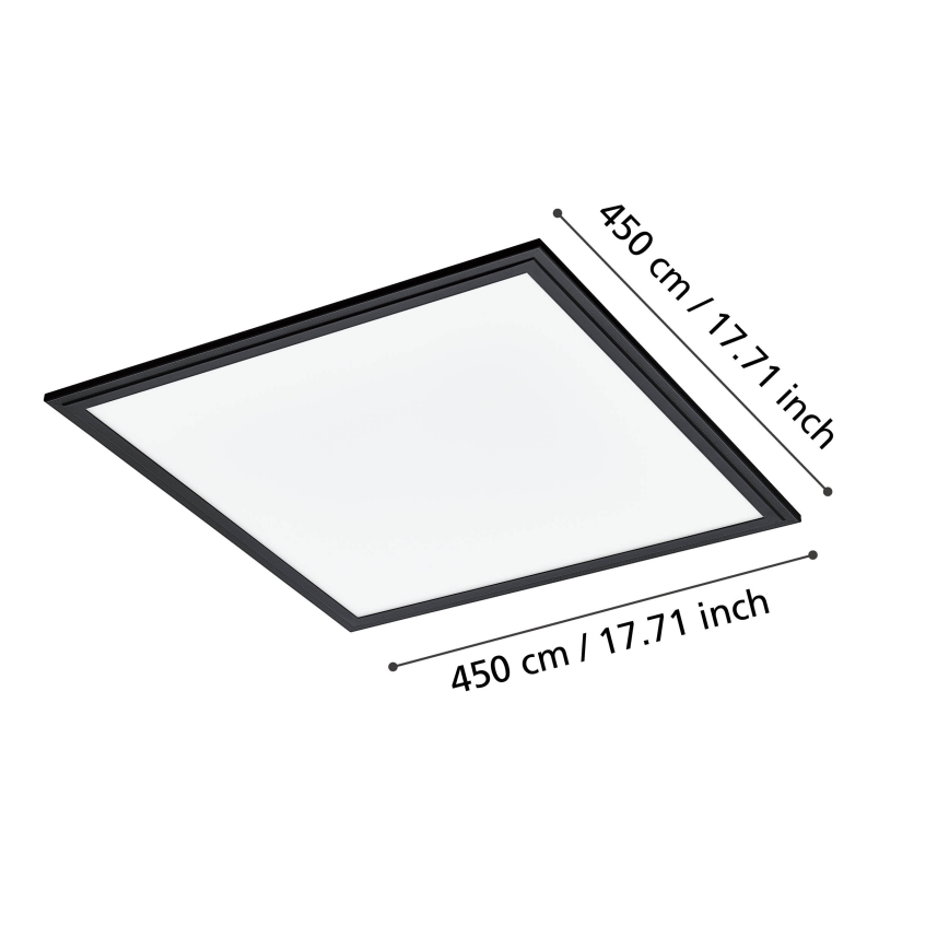Eglo - LED Plafon LED/21,5W/230V 45x45 cm czarny