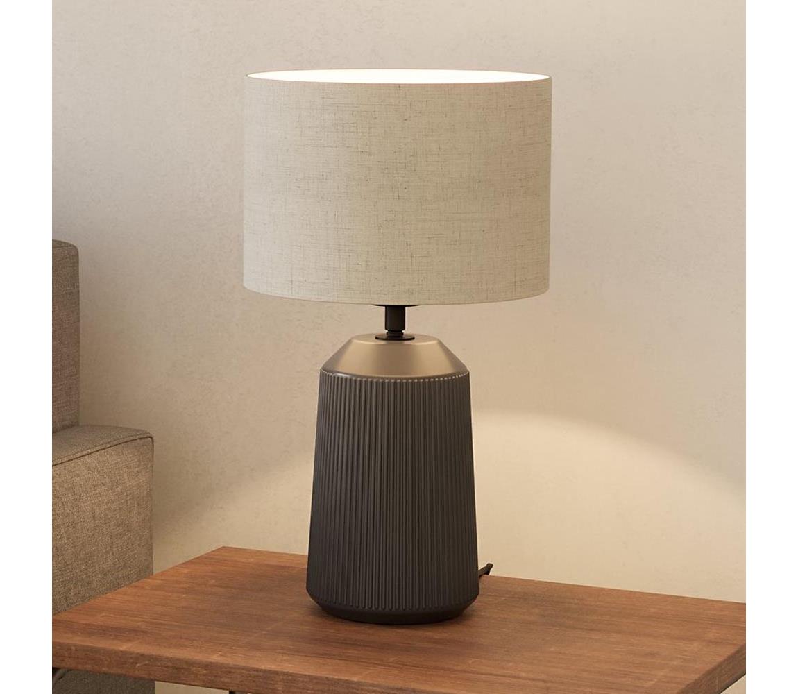 Eglo 900824 - Lampa stołowa CAPALBIO 1xE27/40W/230V szara