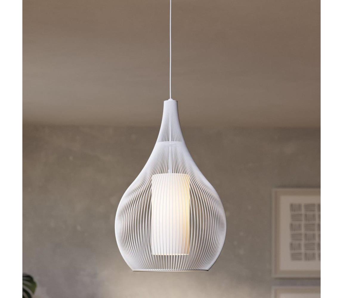 Eglo 900829 - Żyrandol na lince RAZONI 1xE27/40W/230V biały