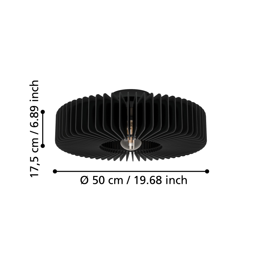 Eglo - Lampa sufitowa 1xE27/40W/230V czarna