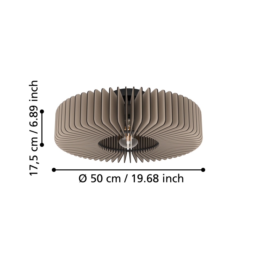 Eglo - Lampa sufitowa 1xE27/40W/230V szare