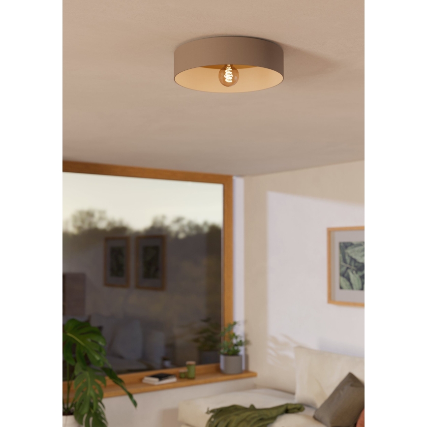 Eglo 900838 - Plafon DUAIA 1xE27/40W/230V brązowy