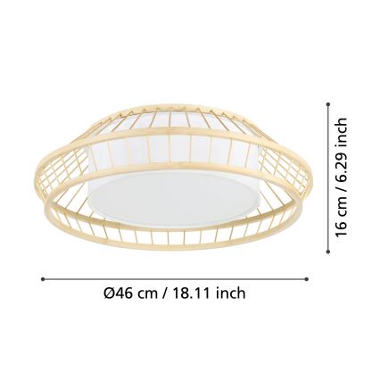 Eglo - Ściemnialna lampa sufitowa RGBW LED/22W/230V 2700-6500K