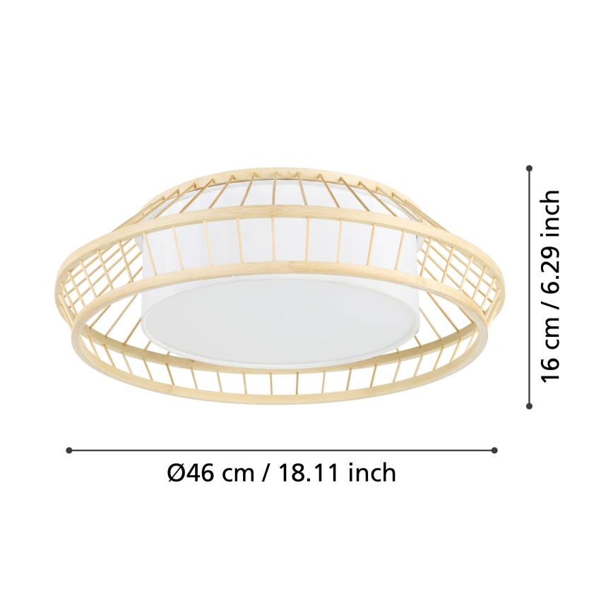 Eglo - Ściemnialna lampa sufitowa RGBW LED/22W/230V 2700-6500K