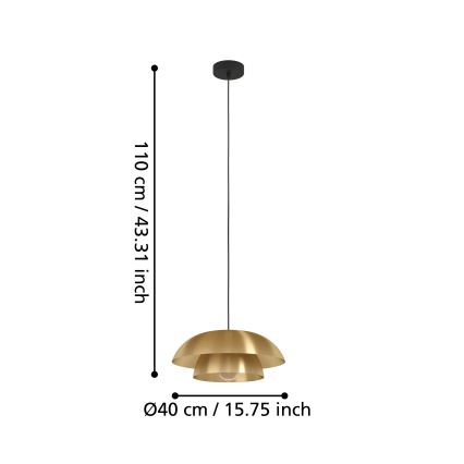 Eglo - Żyrandol na lince 1xE27/40W/230V