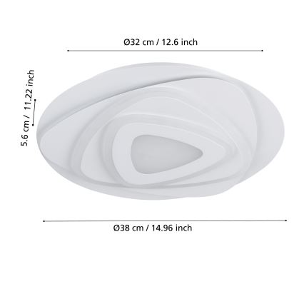 Eglo - LED Plafon LED/21W/230V śr. 38 cm