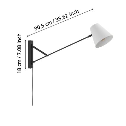 Eglo - Kinkiet 1xE27/40W/230V