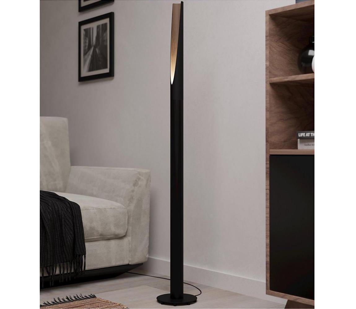 Eglo 900877 - LED Lampa podłogowa BARBOTTO 1xGU10/4,5W/230V czarna/brązowa