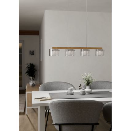 Eglo - LED RGBW Ściemnialny żyrandol na lince 4xLED/3,7W/230V 2700-6500K