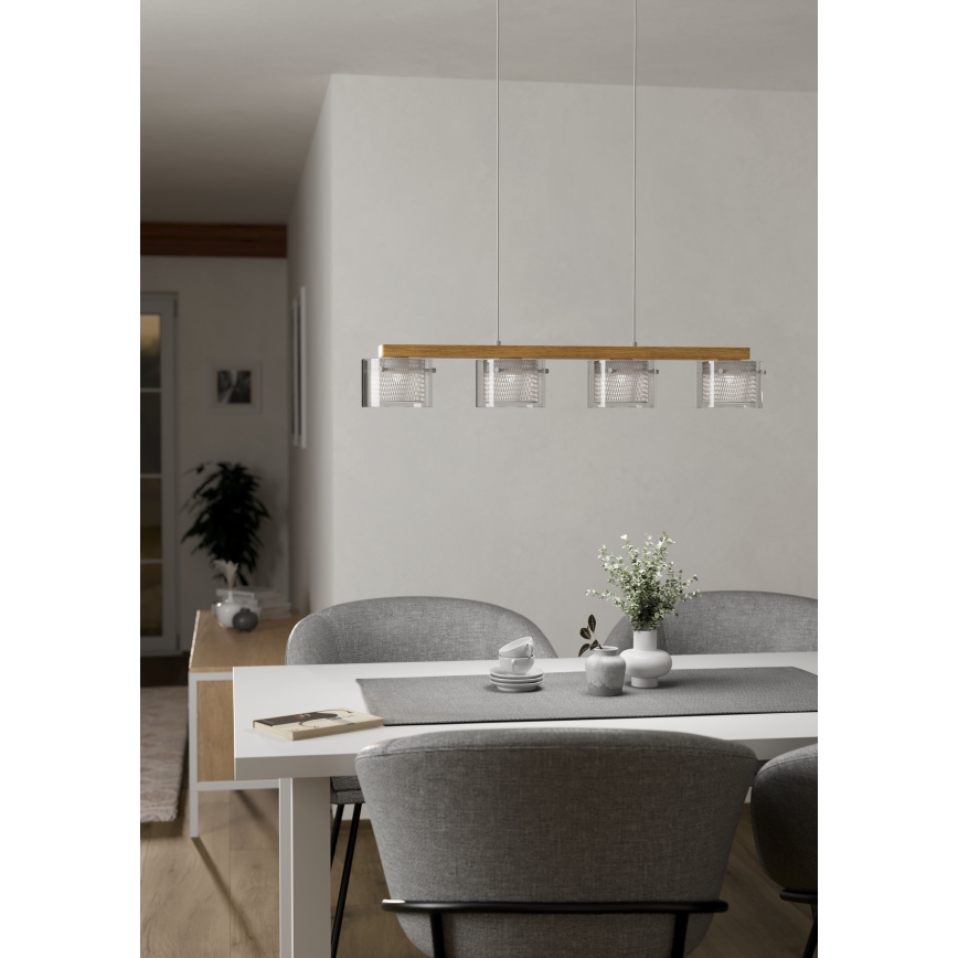 Eglo - LED RGBW Ściemnialny żyrandol na lince 4xLED/3,7W/230V 2700-6500K