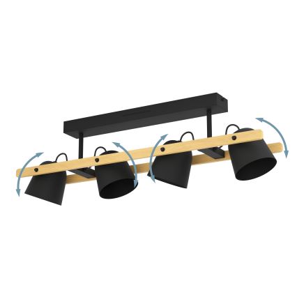 Eglo - LED RGBW Żyrandol natynkowy ściemnialny 4xLED/3,7W/230V 2700-6500K