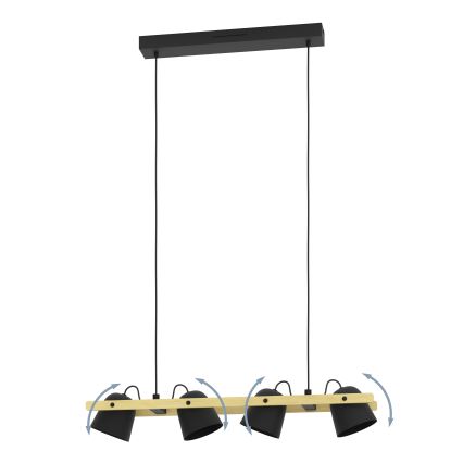 Eglo - LED RGBW Ściemnialny żyrandol na lince 4xLED/3,7W/230V 2700-6500K