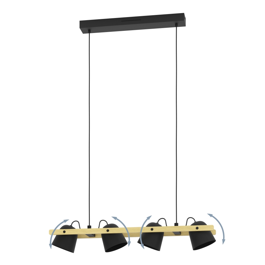 Eglo - LED RGBW Ściemnialny żyrandol na lince 4xLED/3,7W/230V 2700-6500K