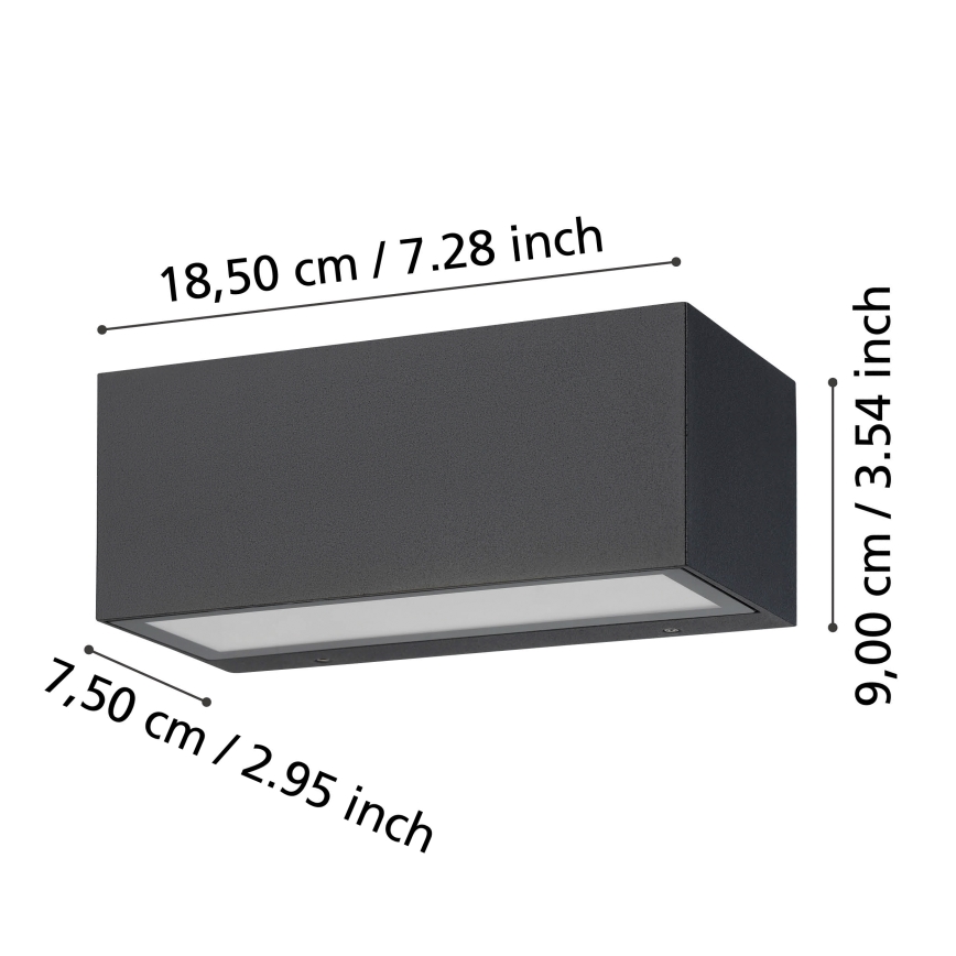 Eglo - LED Kinkiet zewnętrzny 2xLED/5W/230V IP65