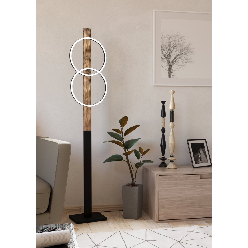 Eglo - LED Lampa podłogowa 2xLED/12W/230V 3000K brązowy/czarny