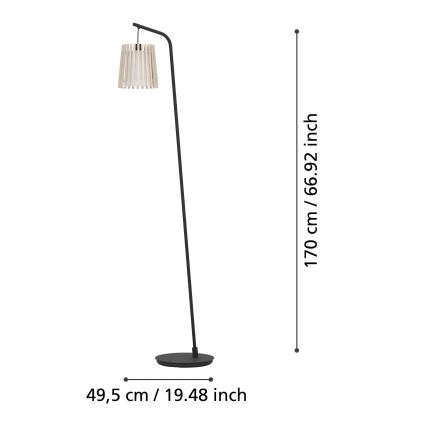 Eglo - Lampa podłogowa 1xE27/25W/230V