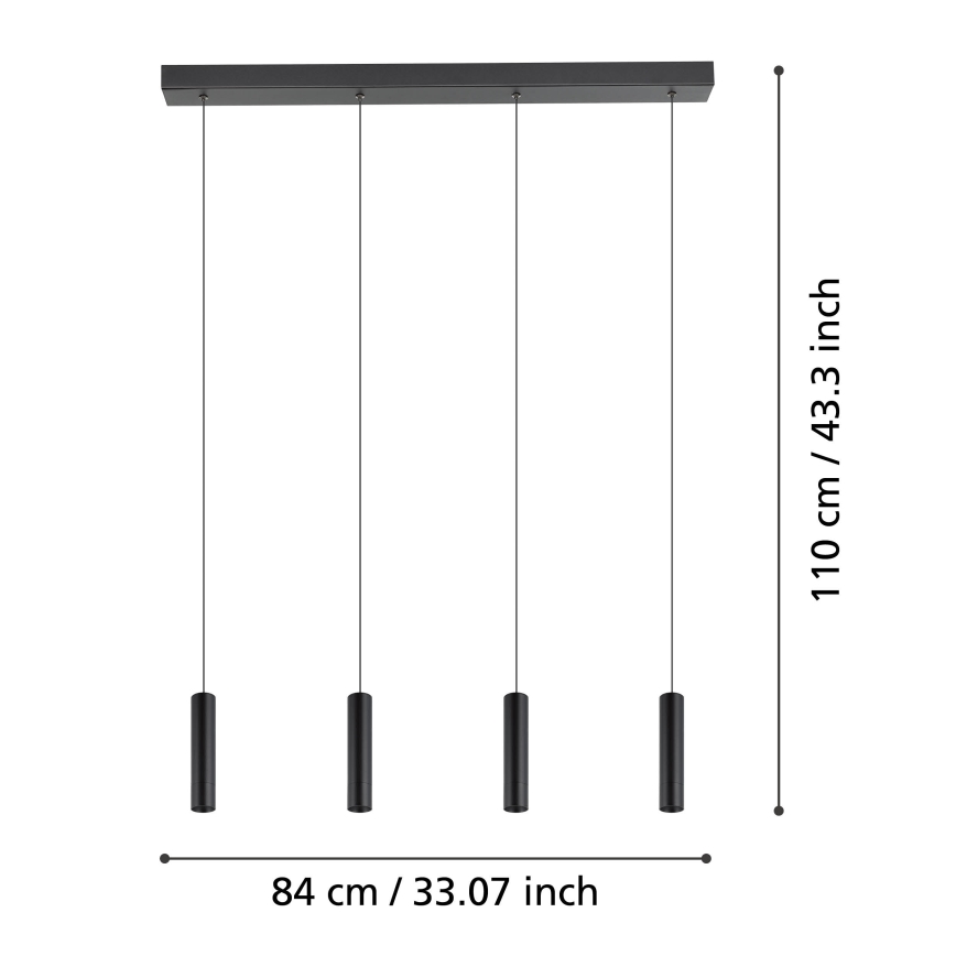 Eglo - LED Żyrandol ściemnialny na lince 4xLED/5,4W/230V