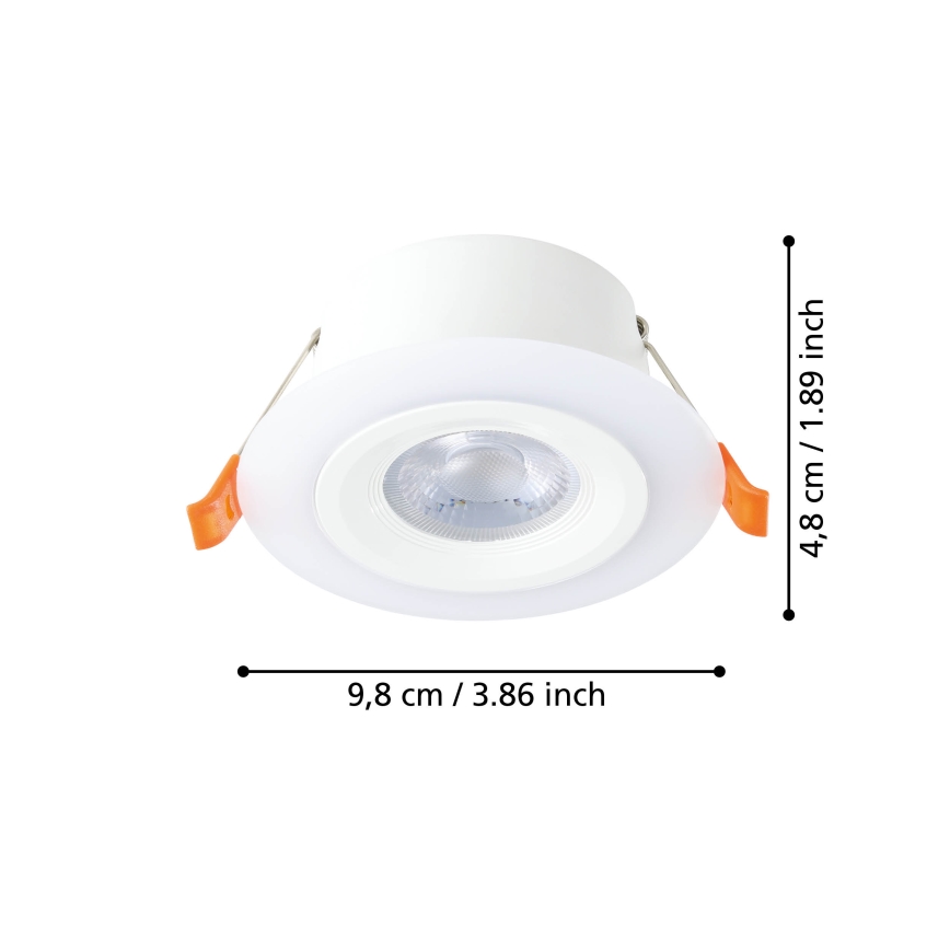 Eglo - ZESTAW 3x wpuszczane oprawy sufitowe LED/4,8W/230V białe