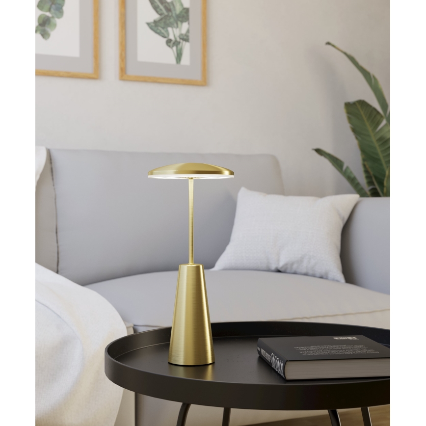 Eglo - LED Ściemnialna dotykowa zewnętrzna lampa LED/2,8W/5V 2400K/3000K/4000K 5200 mAh IP54 złoty