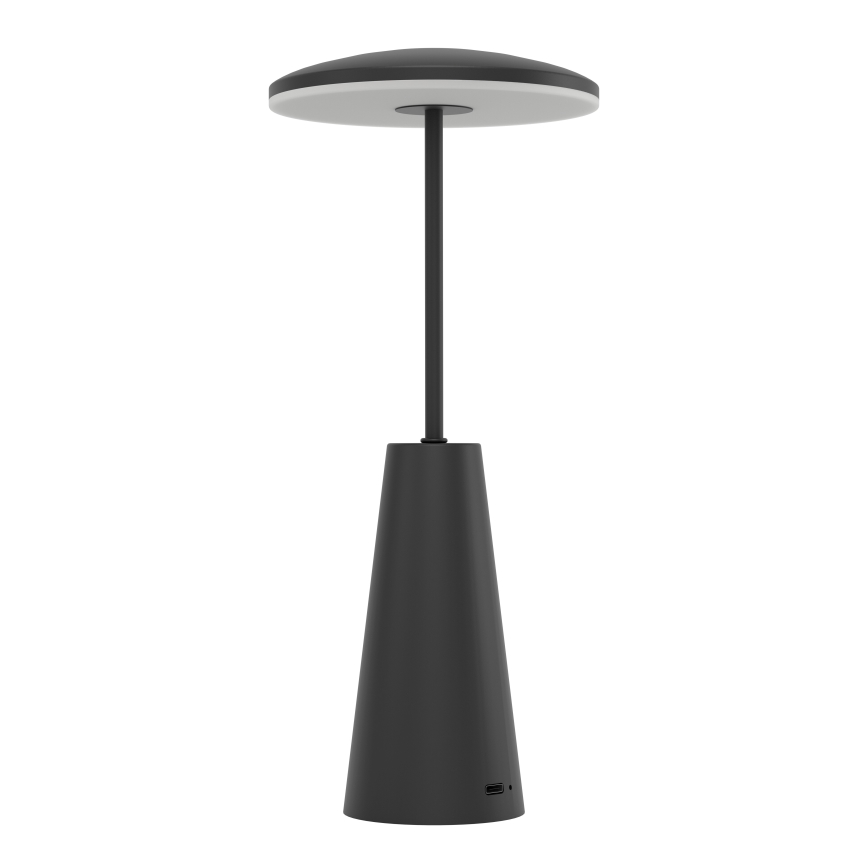 Eglo - LED Ściemnialna dotykowa zewnętrzna lampa LED/2,8W/5V 2400K/3000K/4000K 5200 mAh IP54 czarny