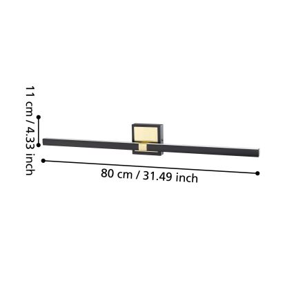 Eglo - LED Kinkiet łazienkowy LED/17,5W/230V IP44