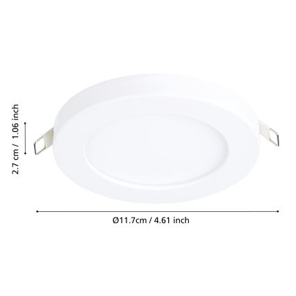 Eglo - LED Oprawa wpuszczana LED/5,5W/230V 3000K biała