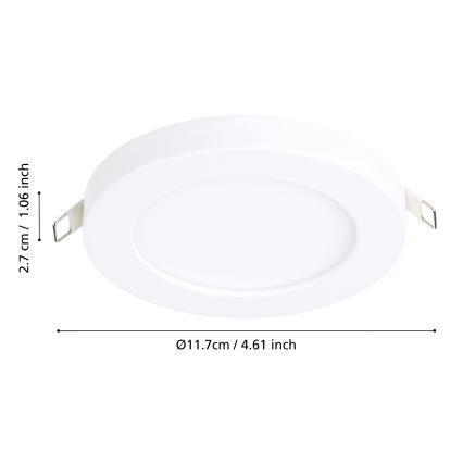 Eglo - LED Oprawa wpuszczana LED/5,5W/230V 4000K biała