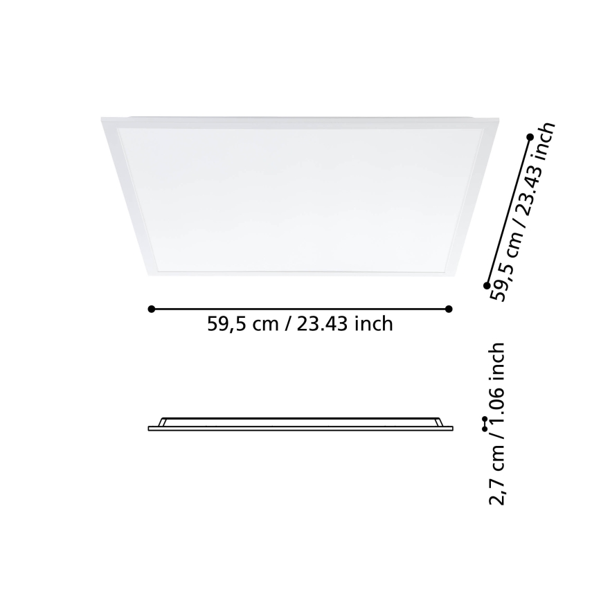 Eglo - LED Panel natynkowy LED/34,5W/230V 60x60 cm