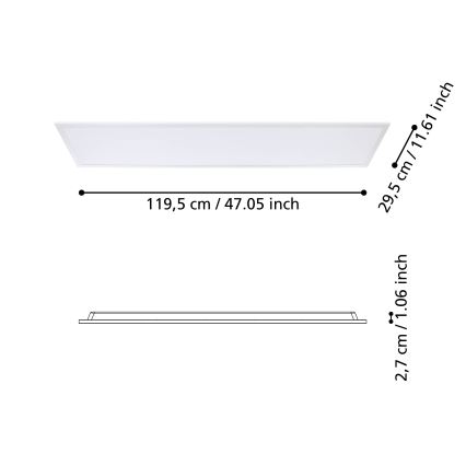 Eglo - LED Panel natynkowy LED/34,5W/230V 120x30 cm