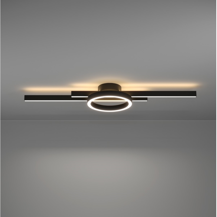 Eglo - LED RGBW Ściemnialny plafon LED/23,5W/230V 2700-6500K czarne + Pilot zdalnego sterowania