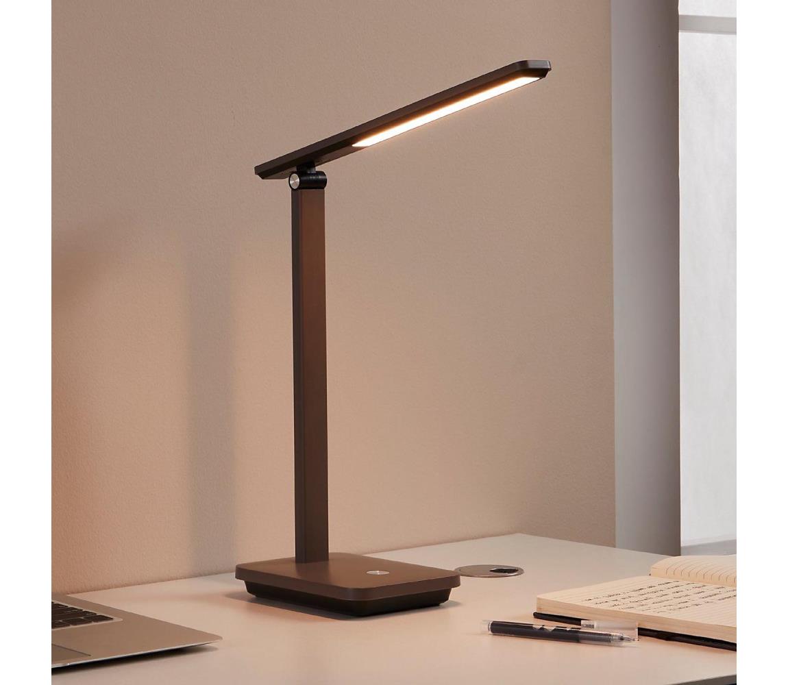 Eglo 900958 - LED Ściemnialna lampa akumulatorowa INIESTA LED/3,6W/5V 1800mAh brązowa