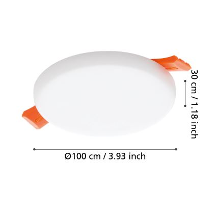 Eglo - LED Łazienkowa oprawa wpuszczana LED/5,5W/230V śr. 10 cm IP65