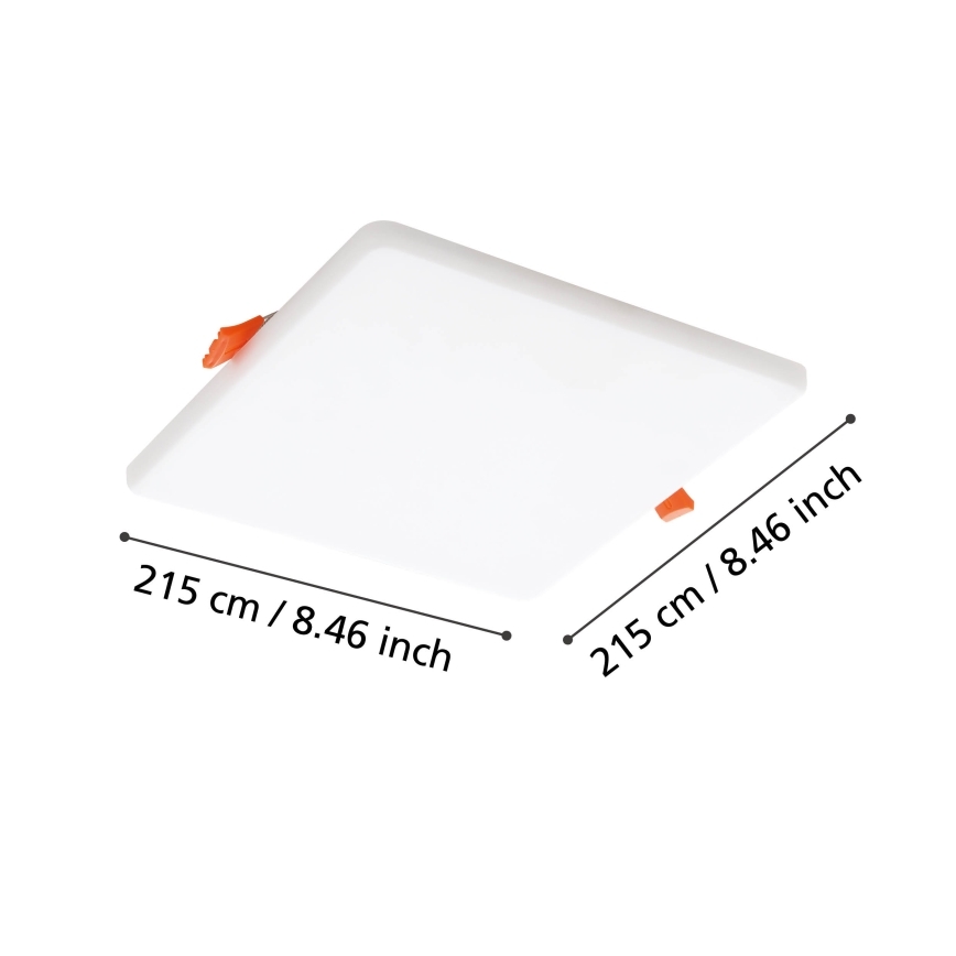 Eglo - LED Łazienkowa oprawa wpuszczana LED/18W/230V 21,5x21,5 cm IP65
