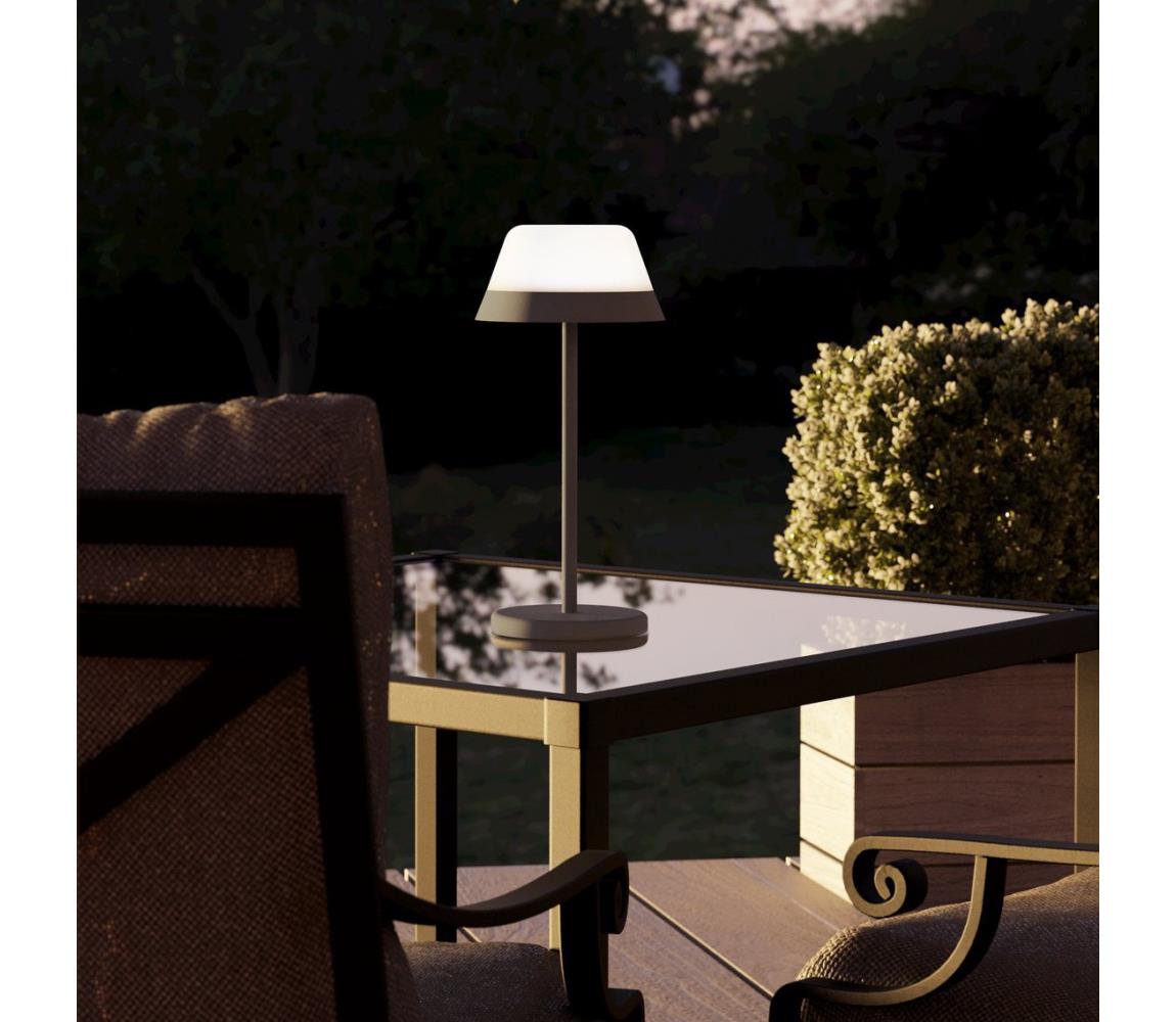 Eglo 900978 - LED RGBW Ściemnialna zewnętrzny lampa MEGGIANO LED/1,5W/5V IP54 szary