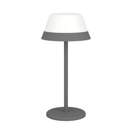 Eglo - LED RGBW Ściemnialna dotykowa zewnętrzna lampa 2w1 LED/1,5W/5V 2600 mAh IP54 szary