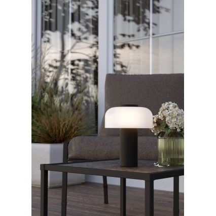 Eglo - LED Ściemnialna dotykowa zewnętrzna lampa LED/2,25W/5V 2400-4000K 5200 mAh IP44 czarny/biały