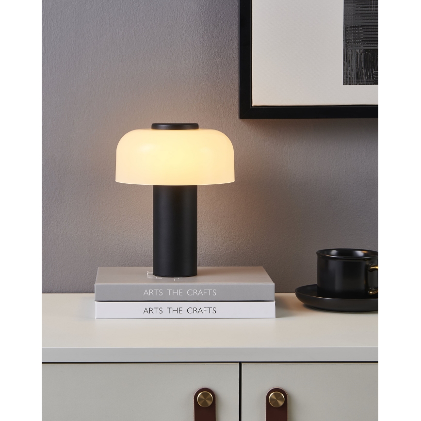 Eglo - LED Ściemnialna dotykowa zewnętrzna lampa LED/2,25W/5V 2400-4000K 5200 mAh IP44 czarny/biały